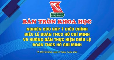 Trường Đoàn Lý Tự Trọng tổ chức bàn tròn khoa học: Nghiên cứu, góp ý điều chỉnh Điều lệ Đoàn TNCS Hồ Chí Minh và hướng dẫn thực hiện Điều lệ Đoàn TNCS Hồ Chí Minh Trường Đoàn Lý Tự Trọng tổ chức bàn tròn khoa học: Nghiên cứu, góp ý điều chỉnh Điều lệ Đoàn TNCS Hồ Chí Minh và hướng dẫn thực hiện Điều lệ Đoàn TNCS Hồ Chí Minh